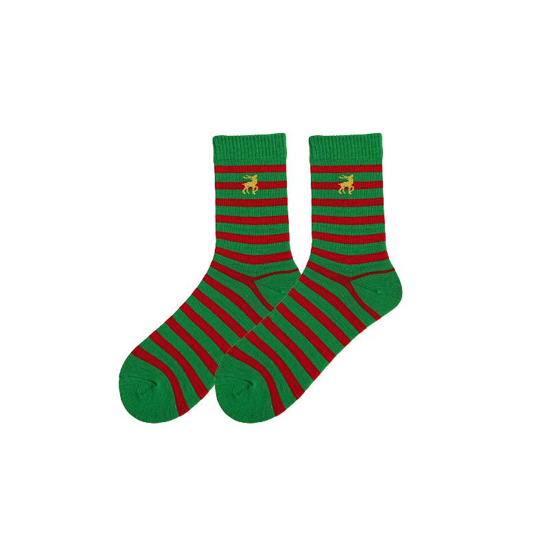 In Stock Plus Size Mid-Calf Jacquard Christmas Socks Bestseller