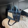 Patchwork Handbag Women's Contrast Color Stitching Shoulder Crossbody Bag Commuter Tote Bag