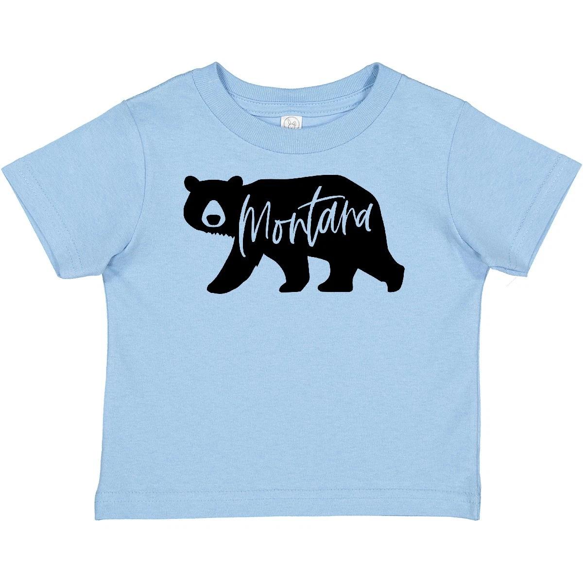 Inktastic Montana Black Bear Silhouette Baby T-Shirt State Home Animal Symbol 110