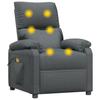Vidaxl Armchair With Massage, Dark Gray, Fabric