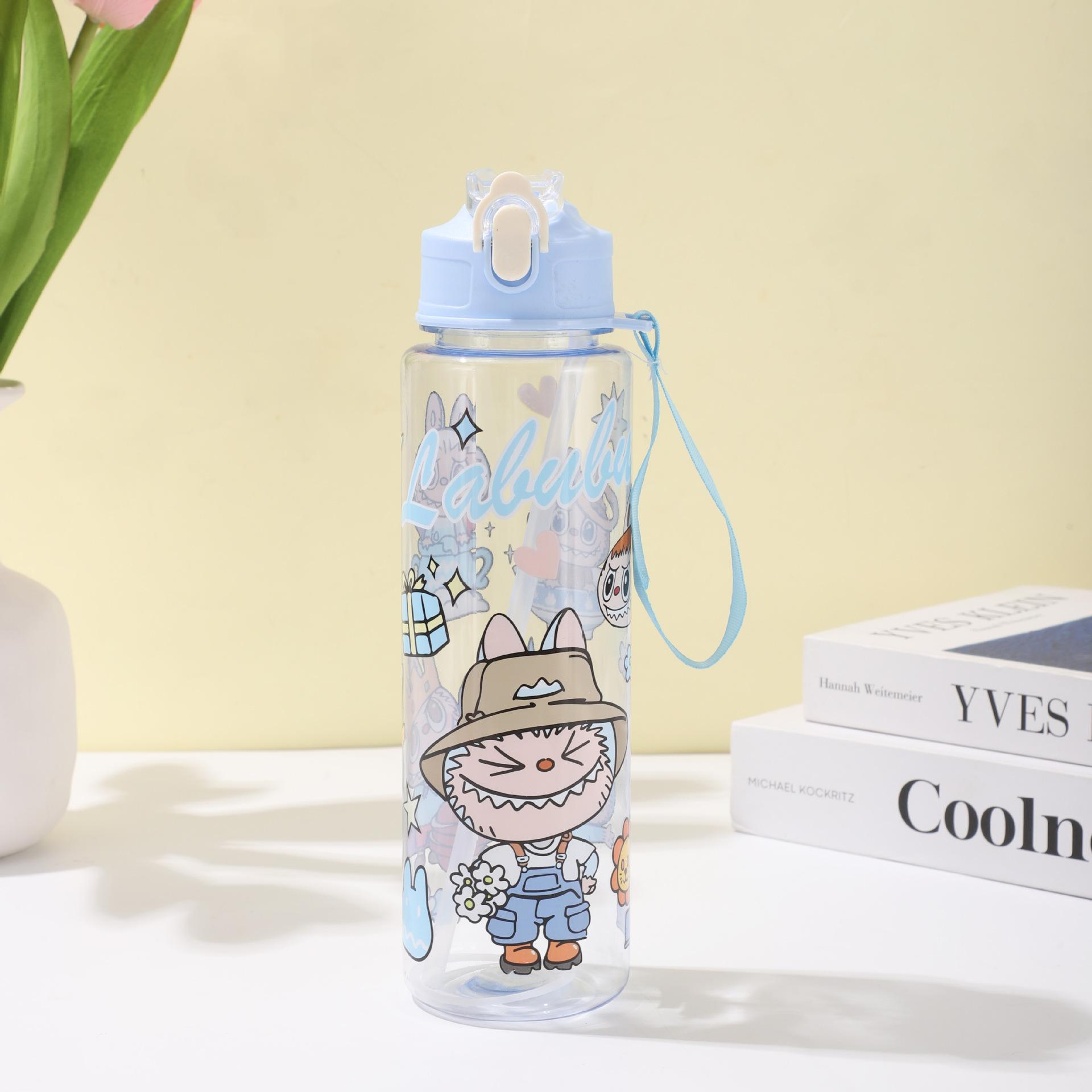 

Kapibara Large-capacity Straw Water Cup High-value Cartoon Plastic Lifting Rope Cute Straw Water Cup 750ml