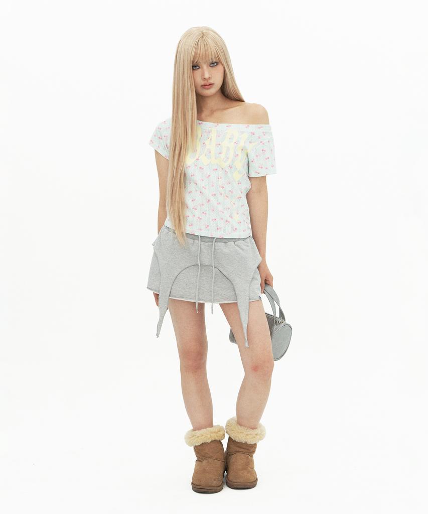 SETUP-EXE Garter Baby Short Pants / Melange