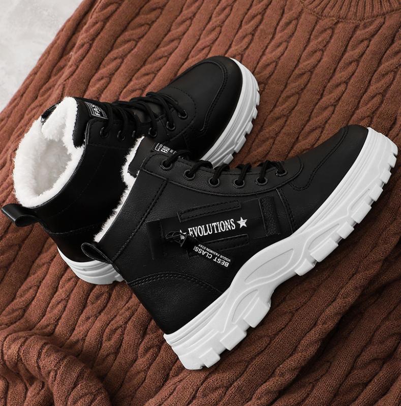 Warm Comfortable Women's Winter Snow Boots with Side Zipper and Fleece Lining Waterproof Shoes