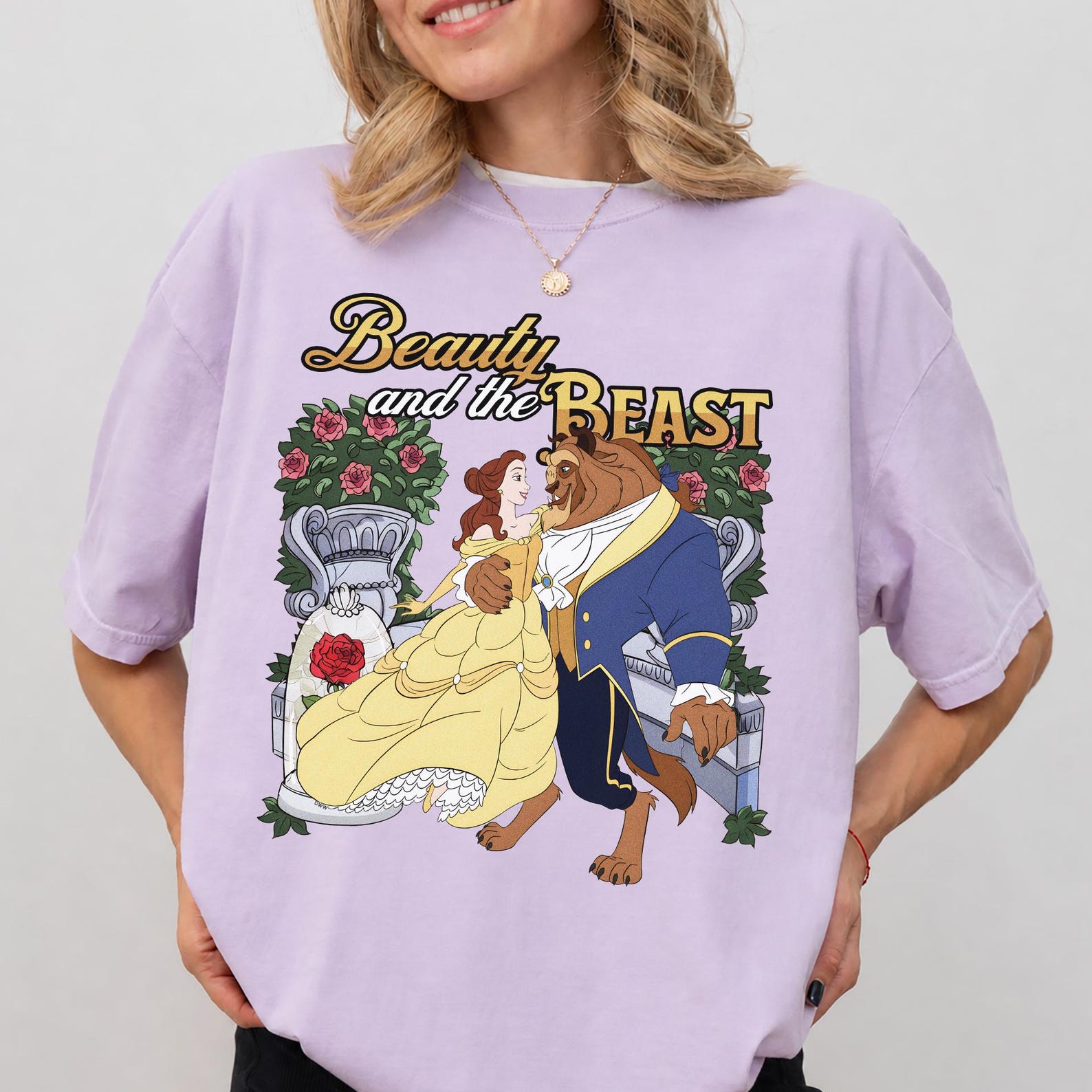 Beauty And The Beast Shirt, Belle Beast Rose Tee, Disney Belle Princess Trip Top L