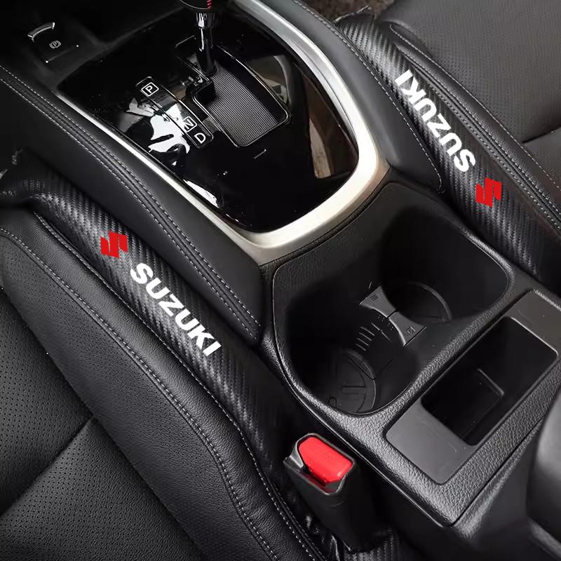 Carbon Fiber Car Interior Seat Gap Plug Filler Pad For Suzuki Jimny Samurai Vitara Swift Baleno Ignis Splash DZire Swace Kizashi