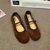 Fashion Bailamos Women Flats Fashion Round Toe Women Mary Janes Shoes Autumn Female Shallow Footwear Buckle Strap Ladies Ballet Shoes