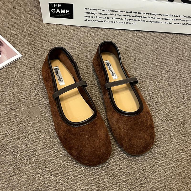 Fashion Bailamos Women Flats Fashion Round Toe Women Mary Janes Shoes Autumn Female Shallow Footwear Buckle Strap Ladies Ballet Shoes