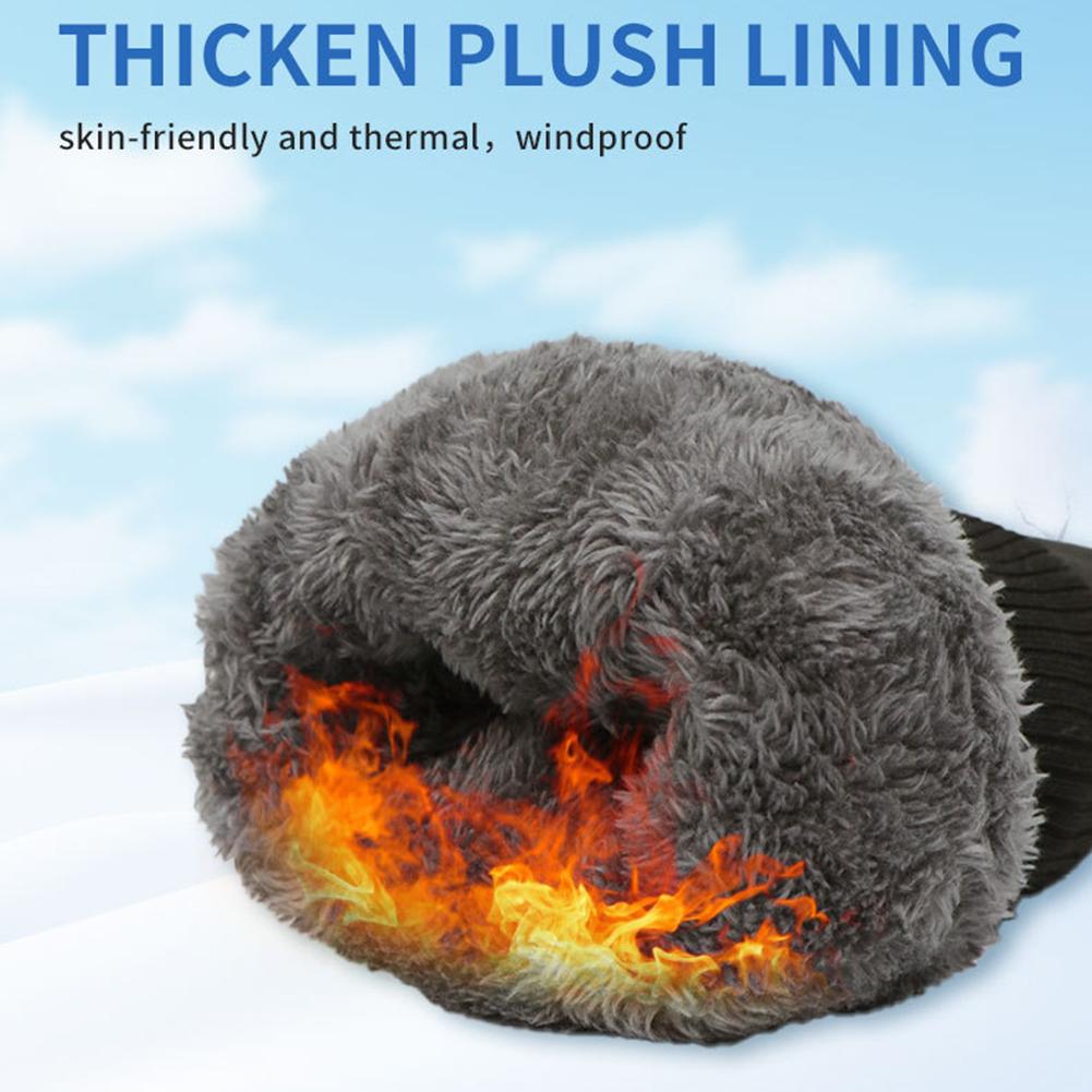 Winter Thicken Heated Gloves Electric USB Heating Gloves Windproof Motorcycle Gloves Outdoor Cycling Skiing Hand Warmer Mittens