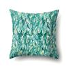 Polyester Pillowcase Ins Style Plant Flowers Nordic Printed Peach Leather Velvet Cushion Cover Sofa Waist Cushion Cover