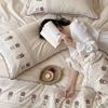 Spring/Summer Skin-Friendly Breathable Yarn-Dyed Cotton-Linen Embroidered Bedding Set