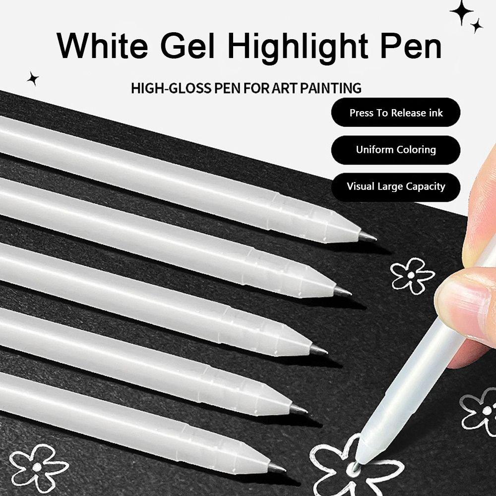 Waterproof White Gel Pen Opaque White Acrylic Paint Pen New Opaque White Pen  Sketching