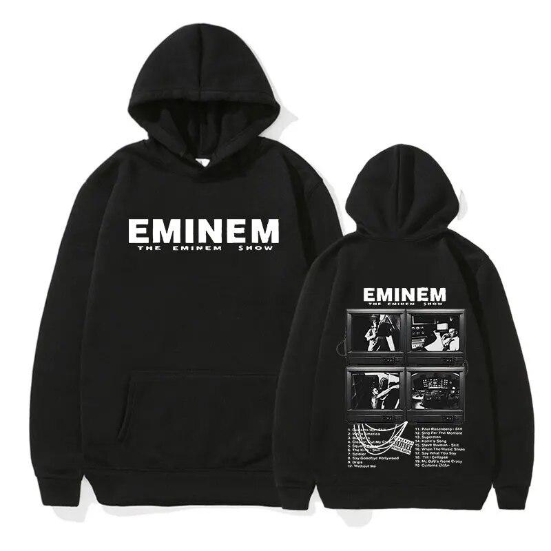 

Rapper Eminem Graphic Hoody World Tour Music Album Fashion Sweatshirt Unisex Women Casual Hip Hop Pullover Hoodie Fleece Streetwear