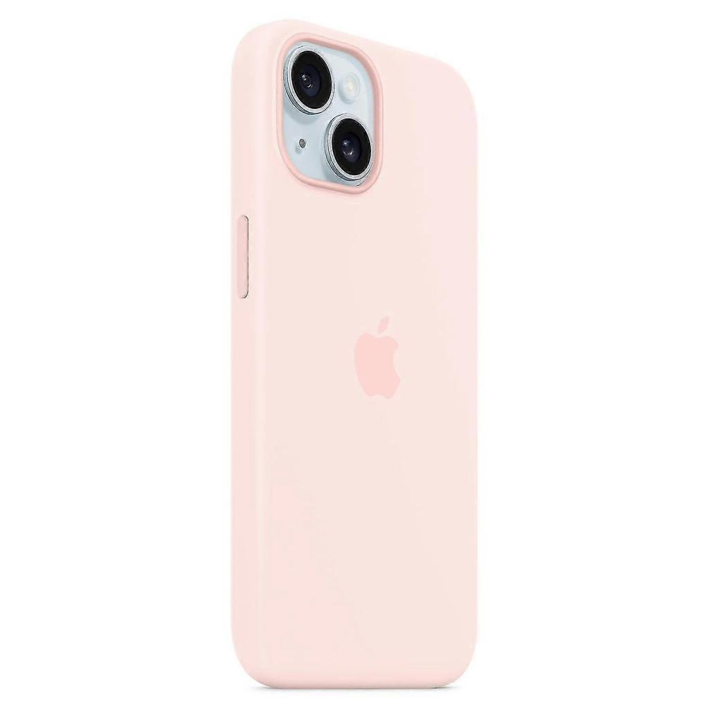 Pro pouzdro na iPhone 15 Kompatibilní s Magsafe Silikonový kryt na telefon odolný proti poškrábání - růžový