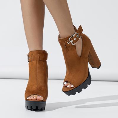 Liyke Summer Roma Punk Style Hollow Out Peep Toe Cool Boots Sandals Women Buckle Strap Platform High Heels Dance Shoes Size 42