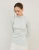 GIEMAR Mock Neck Unbalance Cut Knit Skyblue Mock Neck Unbalanced Cut Knit Sky Blue