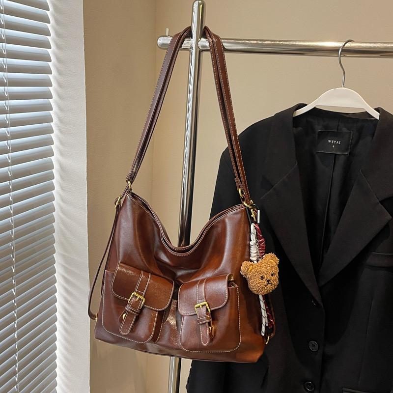 IELGY Ladies Tote Bag - Large Capacity, Soft Leather, Multi-Pocket Shoulder Bag