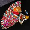 Peacock Shape Jewelry Storage Box Multicolor Inlaid Gem Organizer Exquisite Enameled Alloy Storage Jar Earrings Ring Unique Gift