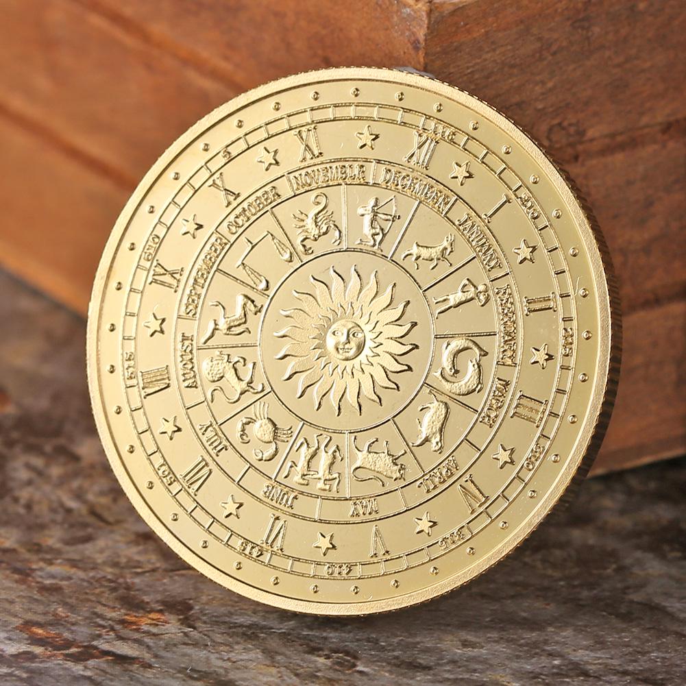 Gold Plated Physical Coin Limited Editions Exquisite Commemorative Medal Precious Metal Finish Zodiac Coins for Friends Family