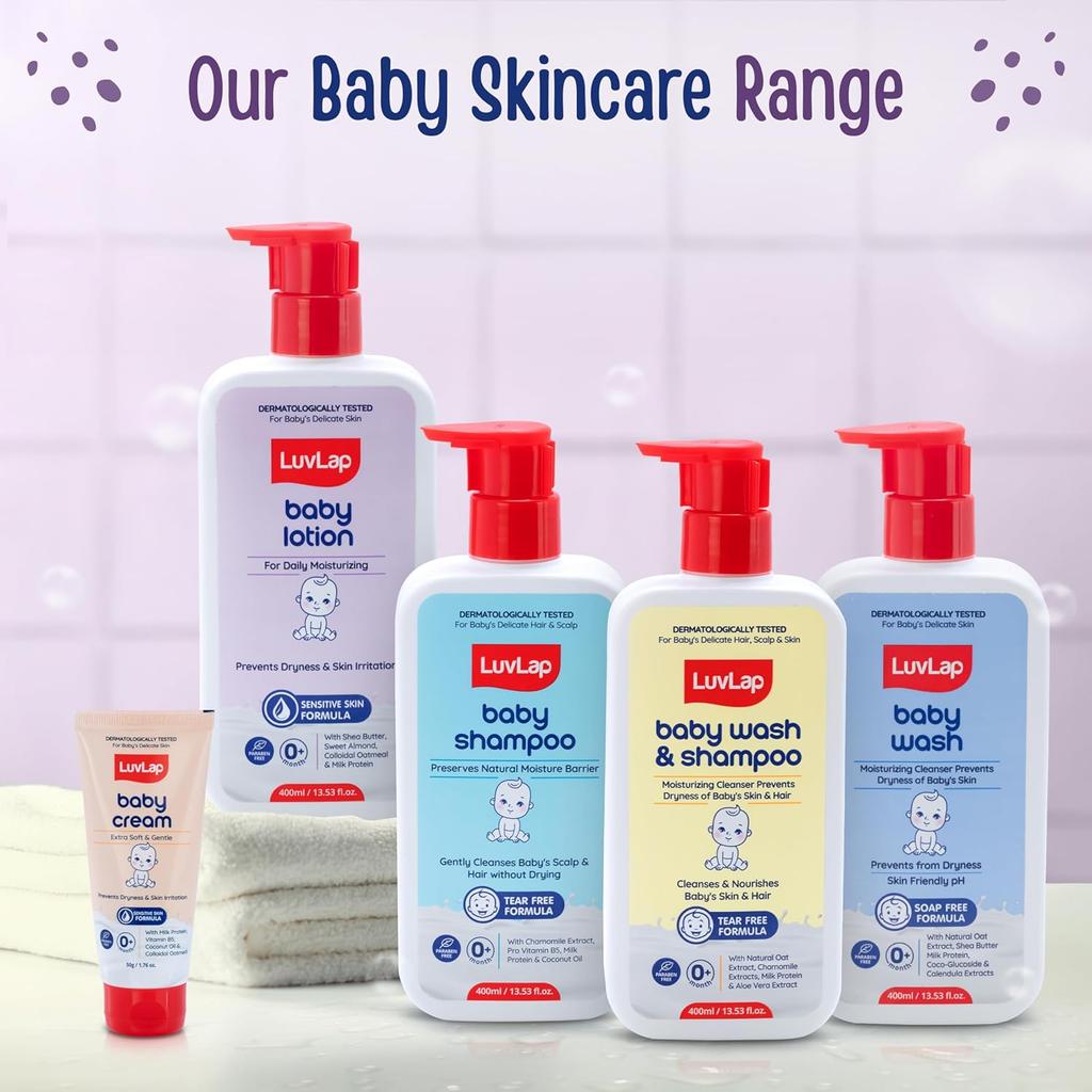 LuvLap Baby Lotion With Milk Protein 700ml Gentle Daily Moisturizer For Sensitive Skin Shea Butter Almond Oil Vitamin E