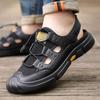 Baotou Sandalen Herren Sommer Herren Atmungsaktives Hohlnetz Herrenschuhe Outdoor Weiche Sohle Rutschfest und Abriebfest Lässige Strandschuhe