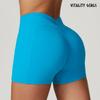 Vitality Girls Peach Hip Raise Yoga Shorts Anti-Curling Quick-Drying Tight Fitness Stretch Shorts Women