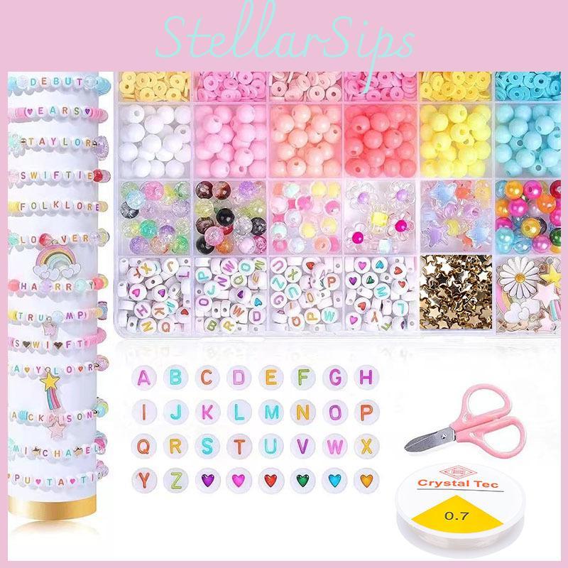 Bead Jewelry Making Kit With Acrylic And Plastic Materials For Creative Crafts