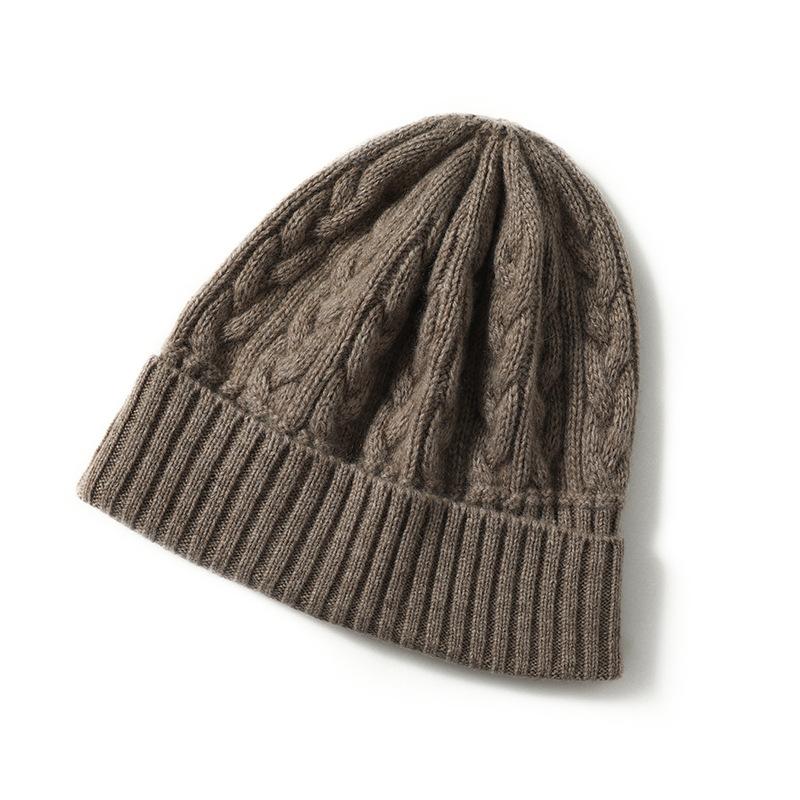 Cashmere Autumn and Winter New Style Women's High End Knitted Outdoor Warm Jacquard Ear Protection Hat Knitted Casual Baotou Hat