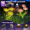 Solar Flowers Garden Lights Outdoor Waterproof Romantic Warm Light Outdoor Lights Decorative for Garden Yard Backyard Decor