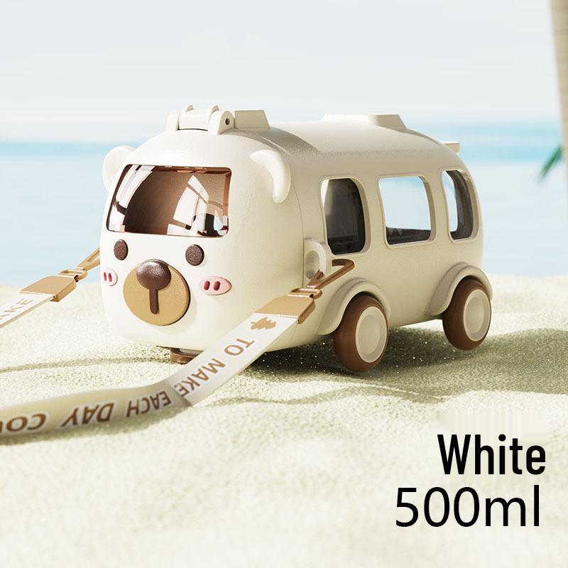 Baby Bus Car Children's Tritan Water Cup with Straw - High-Value Plastic Toy Cup