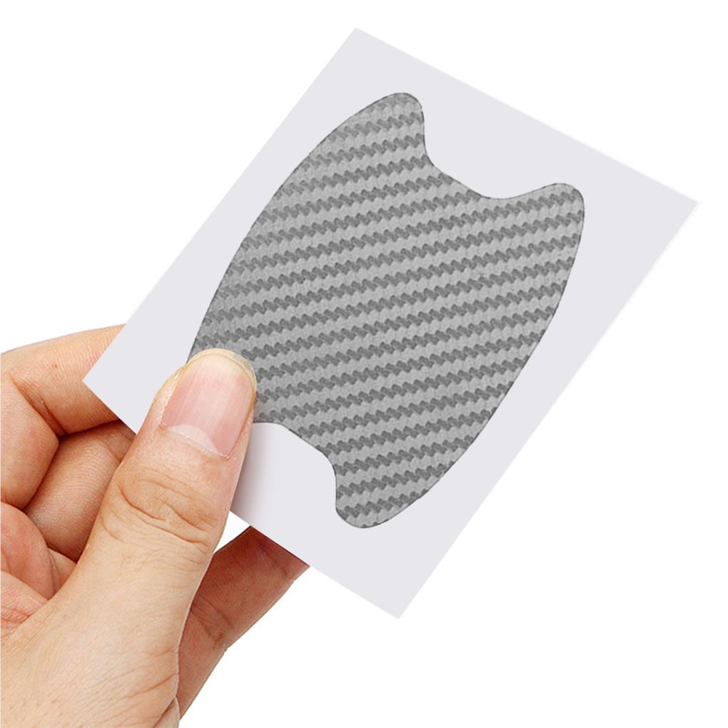 4Pcs Carbon Fiber Waterproof Auto Door Handle Film Durable Scratch Proof Professional Lightweight Anti-Scratch Stickers