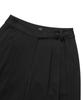 COVERNAT WOMAN Double-Pleated Belted Wide Pants Charcoal