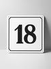 Metal Sign Black House Number On White Background Outdoor Wall Art Decor