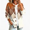 Women's Retro Printed Long Sleeve Button Front Knit Cardigan
