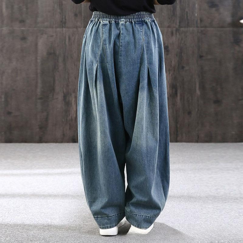 Lockere Übergröße Haremjeans Damen Frühling Fette Mm Karottenhose Allround Casual Pumphose