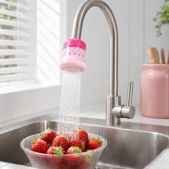 2Pcs Faucet Water Filter for Kitchen Sink, Anti-Splash Tap Filter, Multi-Layer Chlorine Rust Sediment Removers
