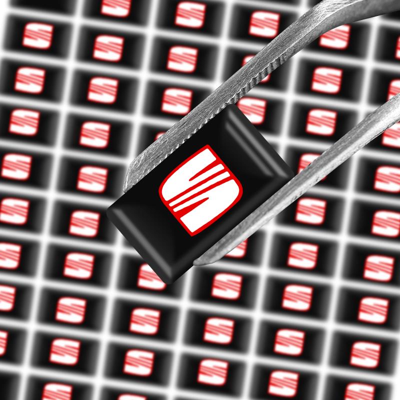 2/5/10Pcs Carbon Fiber Steering Wheel Car Logo Emblem 3D Stickers For Seat Leon FR Altea Ibiza Toledo Cordoba Alhambra Arona Ateca Exeo