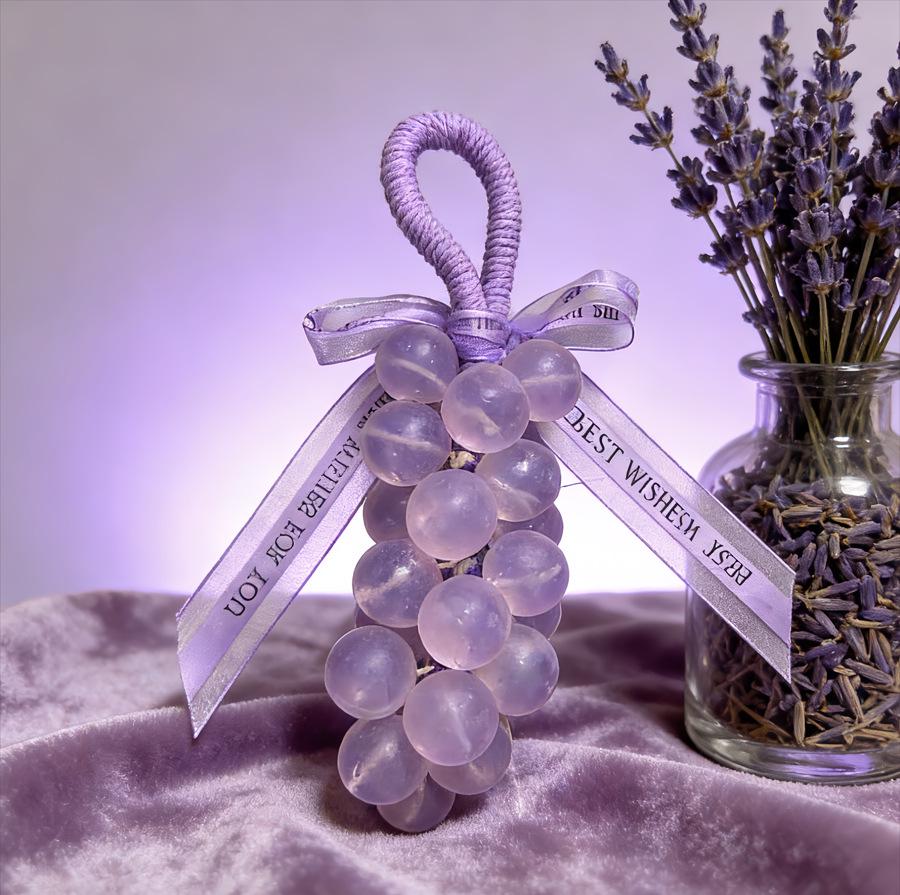 Crystal Grape Cluster Soap Gift Set: Handmade, Scented, Decorative Souvenir