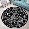 Magische Okkulte Runen Runder Teppich Runen Aus Der Hölle Fußmatte Satanischer Kreis Teppich Hexe Gothic Teppich Rock Goth Heimdekor
