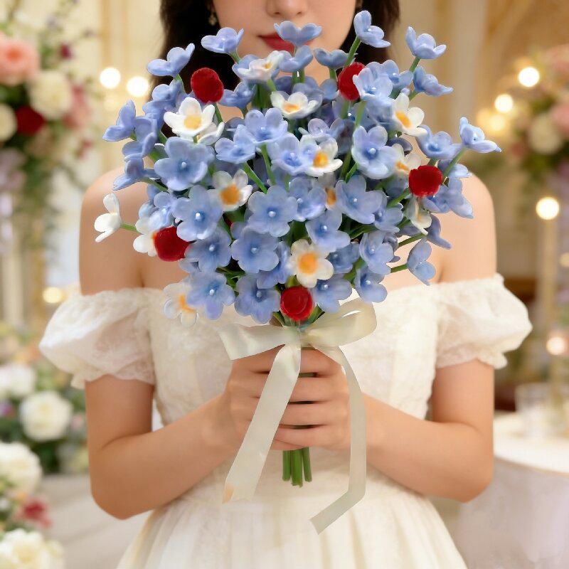 Handmade Retro Lily Rose Pipe Cleaner Flower Bouquet DIY Kit – Perfect Gift for Mother s Day.