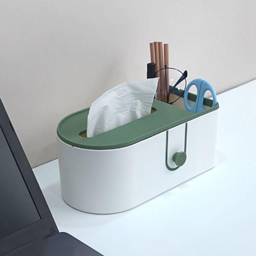 

Plastics Cosmetic Brushes Organizer Removable Paper Tissue Box Remote Control Case Home
