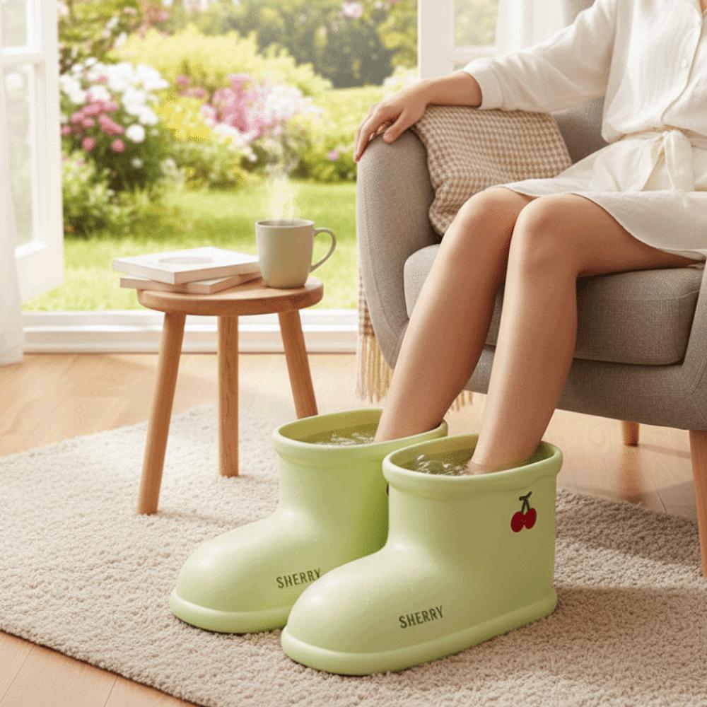 Water-Saving Foot Bath Bucket High Temperature Resistant Portable Foot Bath Shoes Anti-slip Plastic Massage Insulated Bucket
