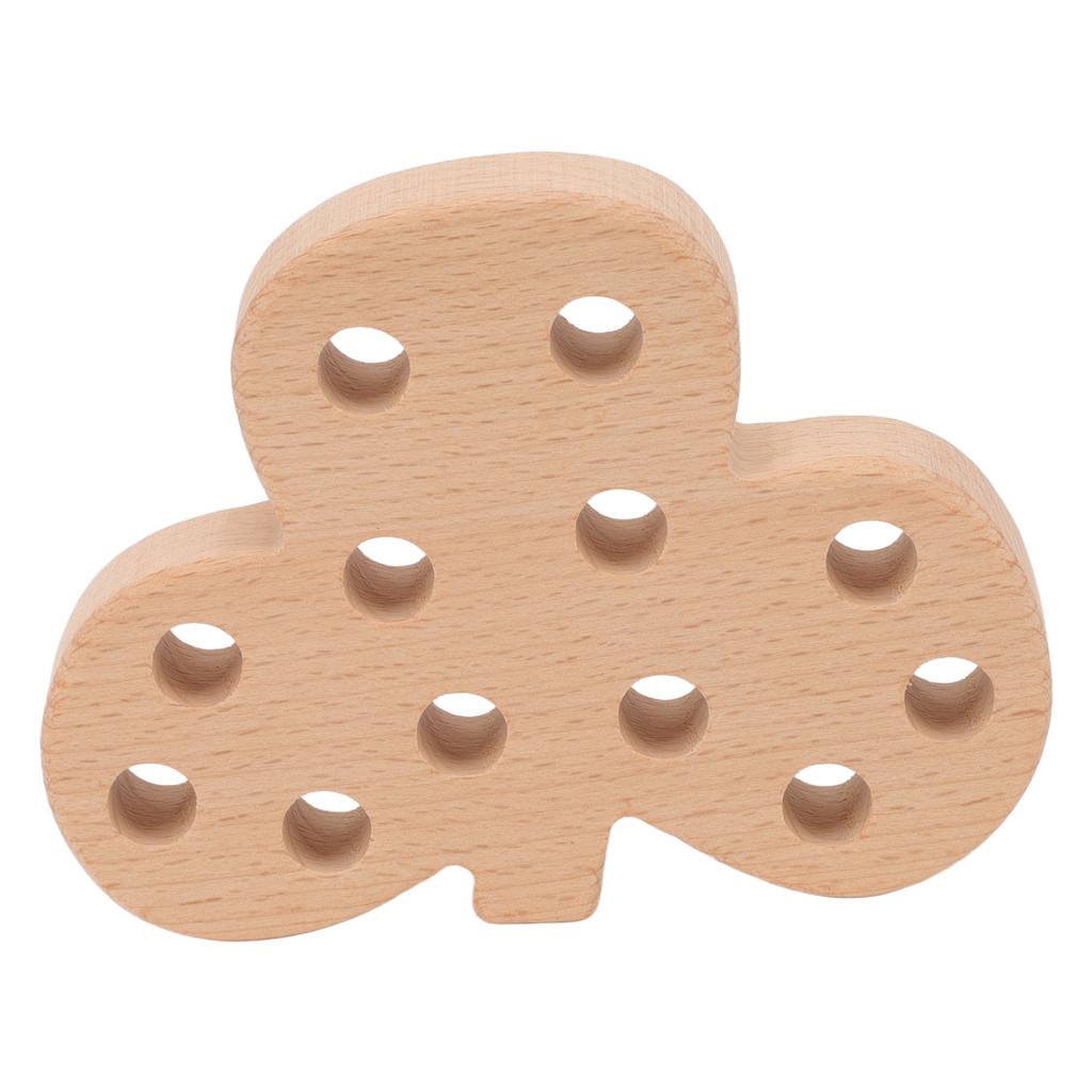 Threading Leaves Toys Set Wooden Thickened Recognition Educational Threading Game Toys Kit