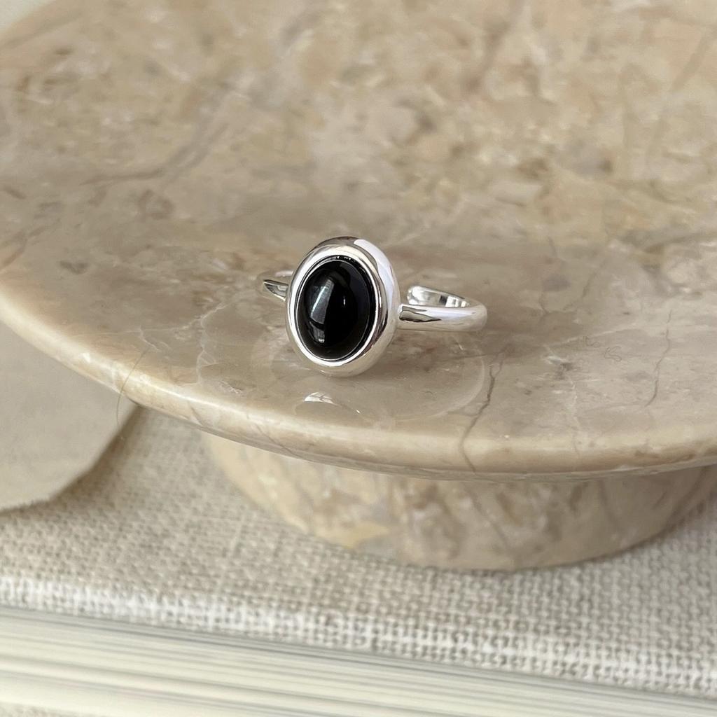 Mother-of-pearl Tiger Eye Ring Women's Foreign Style Cold Wind Niche Unique Vintage Girlfriend Gift Hand Jewelry Accessories