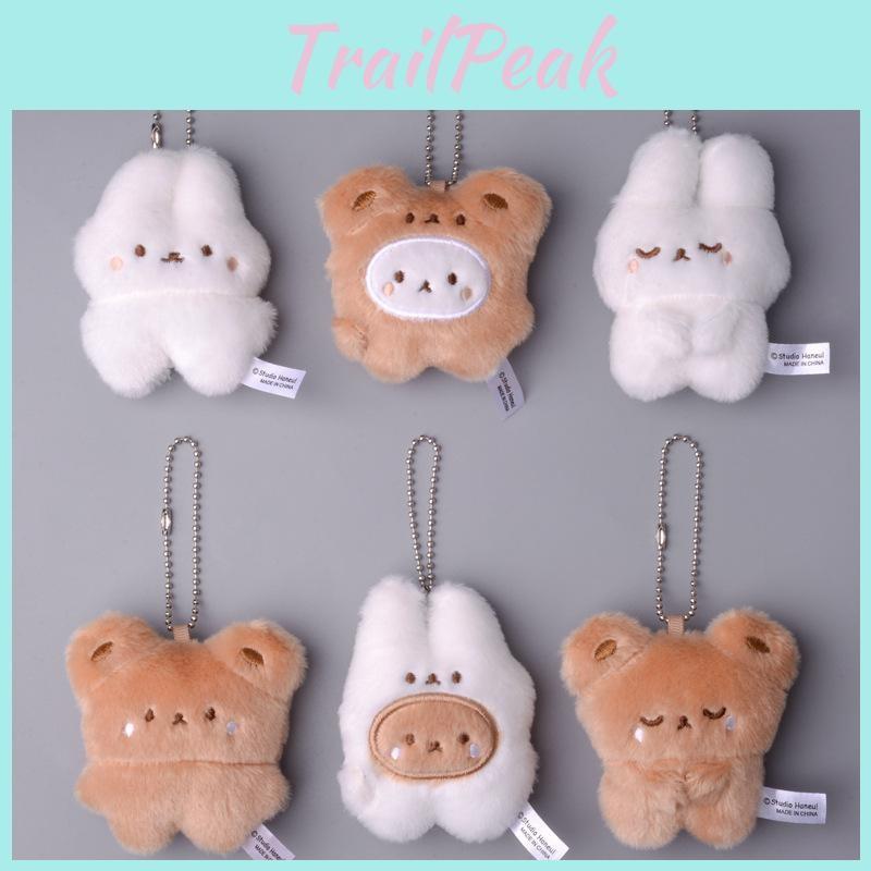 Twisted Bear Rabbit Egg Plush Doll Small Pendant Cartoon Animal Keychain