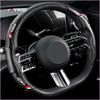 Auto Kohlefaser Rutschfeste Segmentierte Lenkradschutzhülle für Toyota Trd Gr Corolla Avensis Aygo Vitz Yaris Vios Yaris Mark-X Mirai