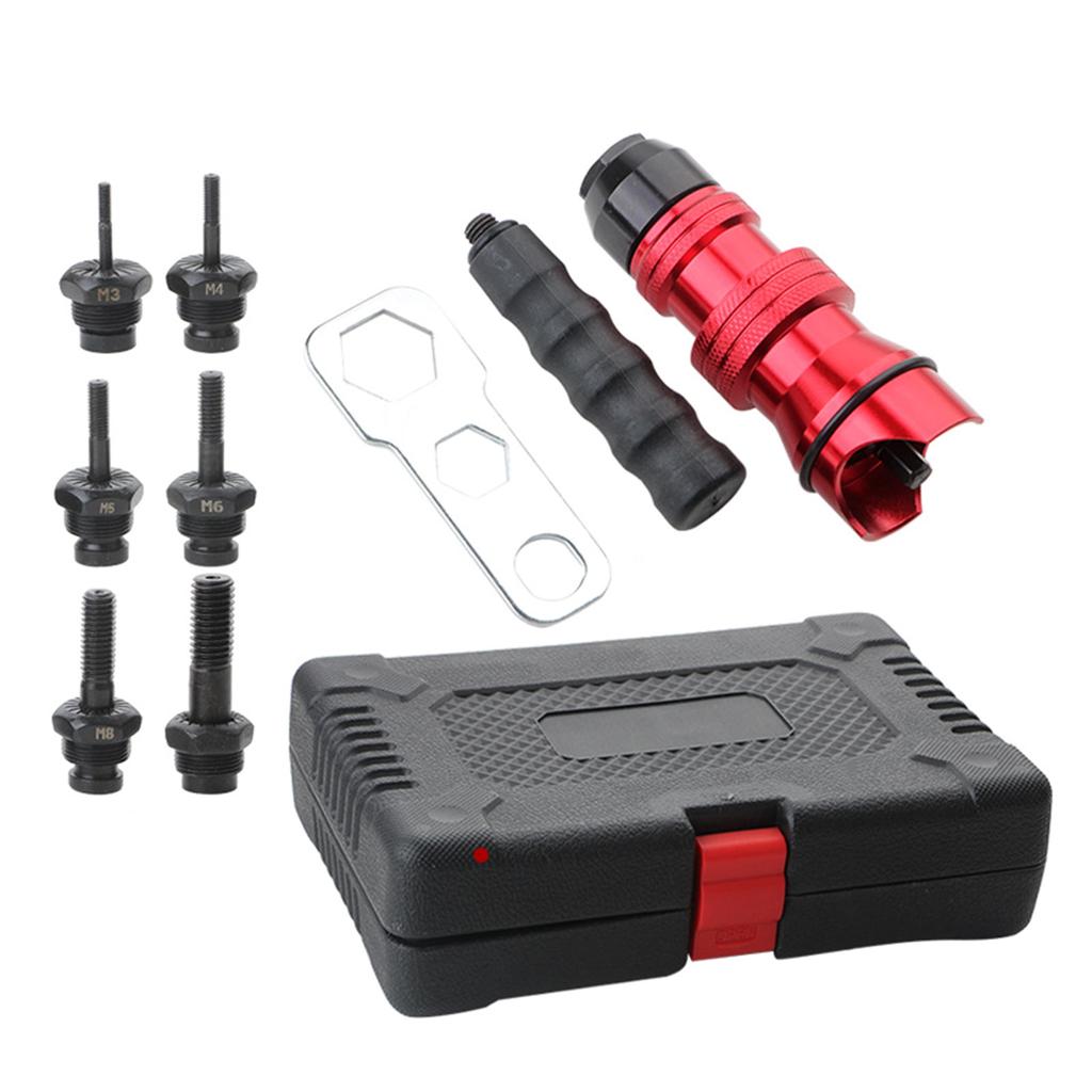 Cordless Drill Electric Rivet Gun Adapter Rivet Nut Drill Adapter Kit M3-M10 Cordless Rivet Nut Tool for Electric Drill