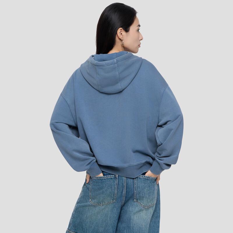 GAP Women's 2025 Autumn Logo Heavy Terry Batwing Hooded Sweatshirt