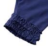 MIKI HOUSE 6-Length Leggings/Spats/Half Pants, Solid Color, Ruffled, for Girls, Baby, Kids, Children's Clothing, Pants, 12-3118-149, 110cm, Navy