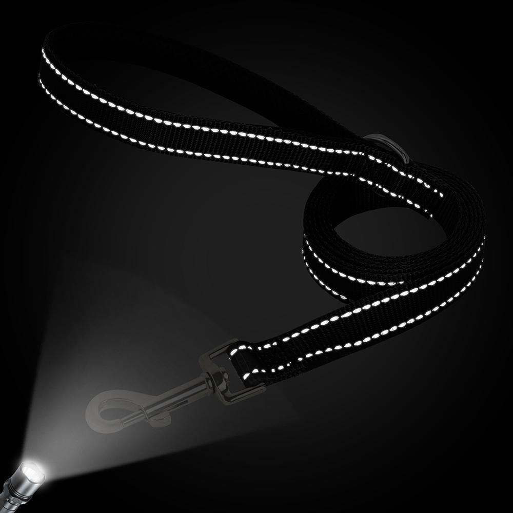 150cm Reflective Dog Leash 5ft Nylon Mesh Pet Running Walking Leads Strap for Small Medium Large Dogs Pitbull Puppy Rope Belt