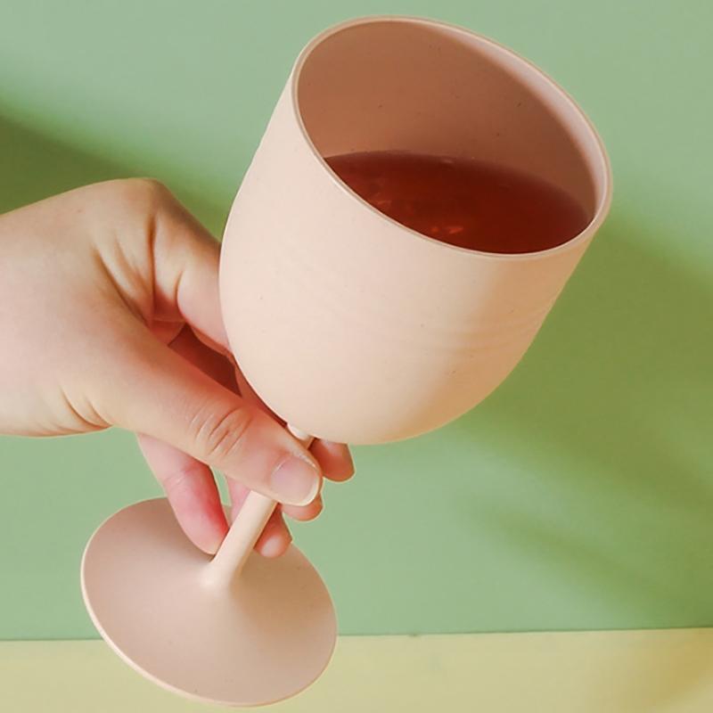 Wheat Straw Cup Large Capacity Creative Champagne Wine Glass Plastic Water Glass Wine Glass Tableware Gift